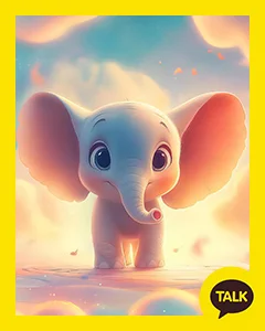 A Baby Elephant Among The Clouds 카카오톡 테마 카톡테마 무료 다운로드