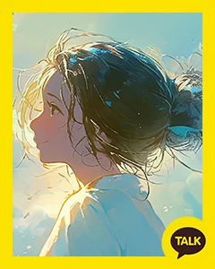 A Girl In A Flower Field In Midsummer 카카오톡 테마 카톡테마 무료 다운로드