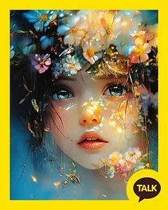 A Girl With A White Flower Corolla 카카오톡 테마 카톡테마 무료 다운로드