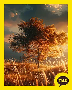 A Maple Tree In An Autumn Field 카카오톡 테마 카톡테마 무료 다운로드