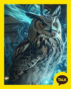 An Owl In The Smoke On The Magic Book 카카오톡 테마 카톡테마 무료 다운로드