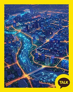 Buildings Along The Blue Riverside 카카오톡 테마 카톡테마 무료 다운로드