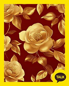Patterns Of Golden Roses 카카오톡 테마 카톡테마 무료 다운로드
