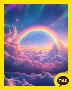 Rainbow In Violet Clouds 카카오톡 테마 카톡테마 무료 다운로드