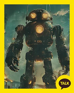Reunited With A Giant Gray Robot 카카오톡 테마 카톡테마 무료 다운로드