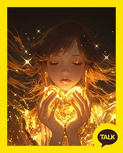 The Girl Who Got A Shining Golden Heart 카카오톡 테마 카톡테마 무료 다운로드
