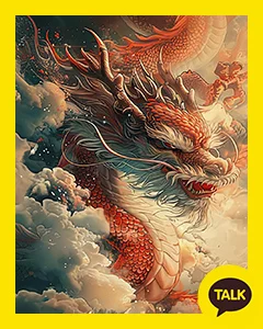 The Red Dragon In The Gray Clouds 카카오톡 테마 카톡테마 무료 다운로드