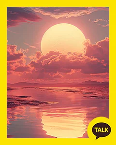 The Sun In The Red Clouds 카카오톡 테마 카톡테마 무료 다운로드