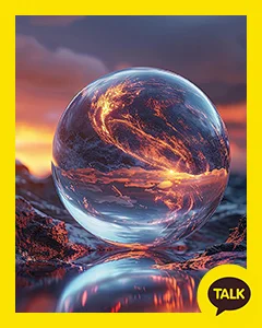 Transparent Glass Beads In Magma Zone 카카오톡 테마 카톡테마 무료 다운로드