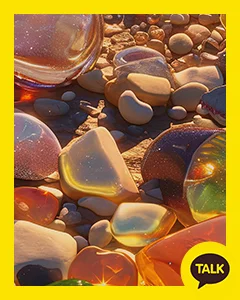 Transparent Pebbles On The Beach 카카오톡 테마 카톡테마 무료 다운로드