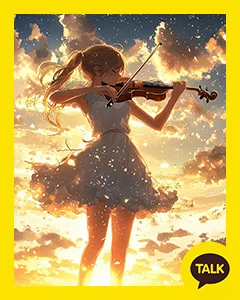 Violin Performance In The Sunset 카카오톡 테마 카톡테마 무료 다운로드
