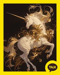 White Unicorn In The Shining Starlight 카카오톡 테마 카톡테마 무료 다운로드
